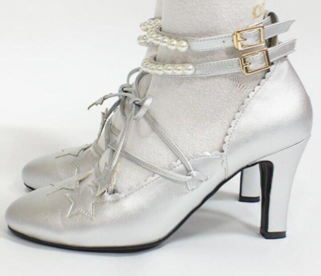 Silver & 6.3cm heel