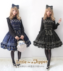 Little Dipper -Starlit Sky- Constellation Themed Thick Chiffon Lolita Jumper Dress