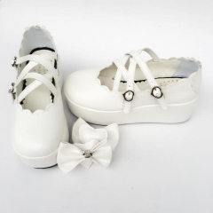 Sweet Bows Straps High Platform Lolita Shoes