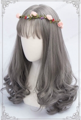 50cm Daily Harajuku Gray Lolita Curly Wig