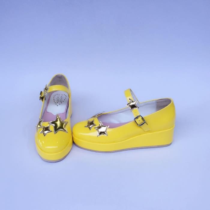 Yellow & 5cm heel + 3cm platform