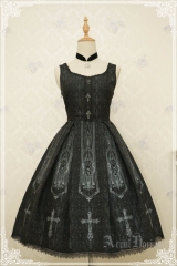 AcYut Horizon -The Slient Church- Gothic Lolita Normal Waist Jumper Dress
