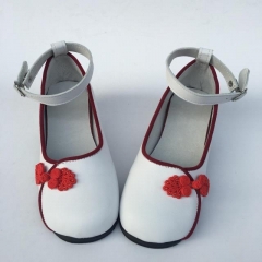 Sweet Chinese Style Bow Low Heels Lolita Shoes