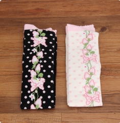 Lolita Flower Printed Cotton High Socks