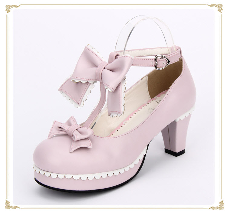 Sweet Bows Lace Lolita Heels Shoes