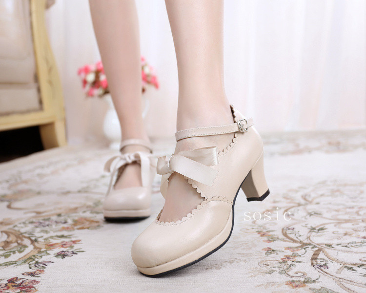 Beige & 6cm heel + 1cm platform