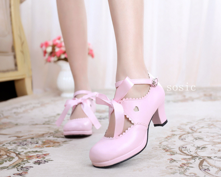 Pink & 6cm heel + 1cm platform