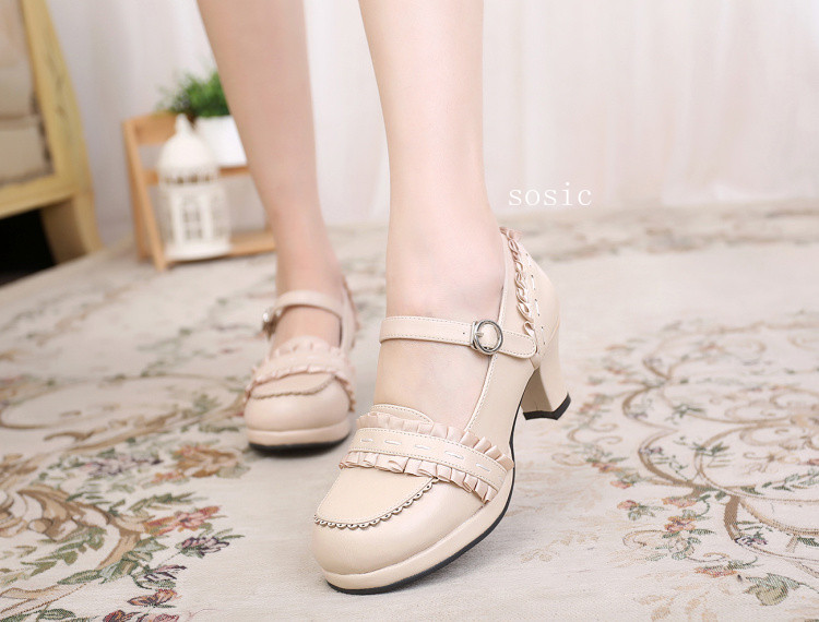 Beige & 6cm heel + 1cm platform