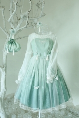Arcadian Deer -Butterfly Dream- Embroidery Qi Lolita OP Dress
