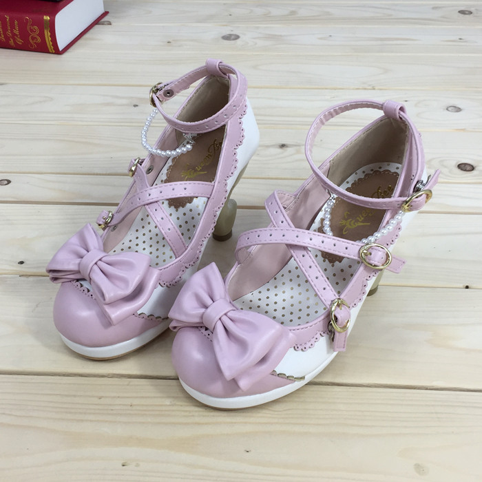 Pink x White & 9cm heel