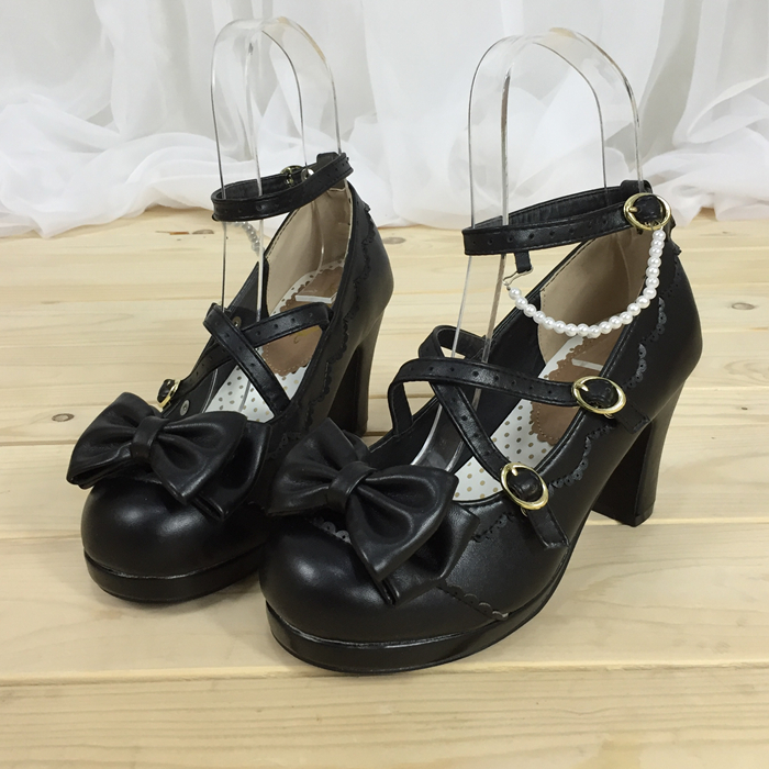 Black & 8cm heel + 1.5cm platform