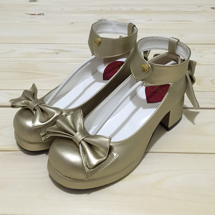 Gold & 4.5cm heel + 1cm platform