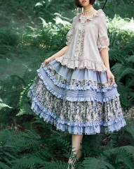 Jewelry in Sunrise -Jenny and Mentha Tea- Classic Lolita Skirt