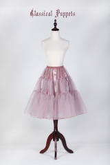 Classical Puppets Seersucker Adjustable Length A-line Shaped Lolita Petticoat