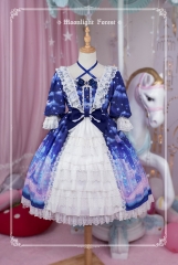 Moonlight Forest -Fantasy Castle- Open Front Lolita OP Dress