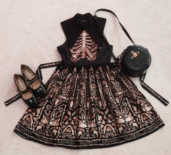Rainbowy -The Medical Student- Halloween Themed Gothic Lolita Jumper Dress - SAME DAY SHIPPING