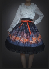 Eden Lost -Goldfishes In Lotus Pond- Wa Lolita Skirt