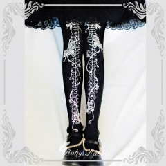 Rose Bones Lolita Tights