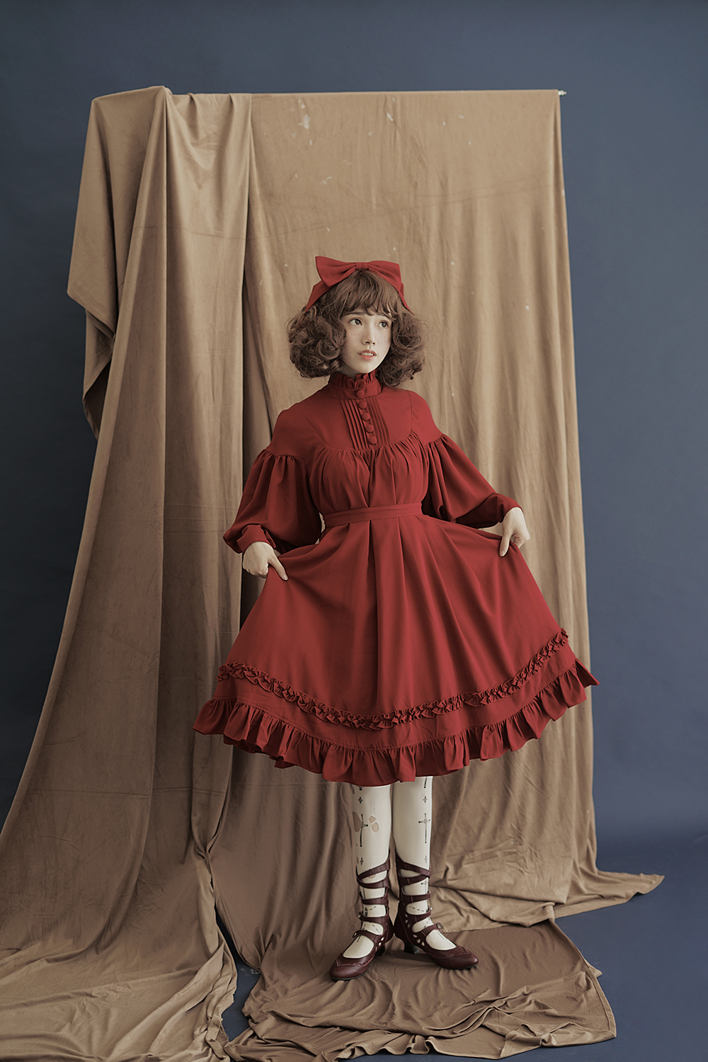 Pure Love Dotted Gauze and Lace Sweet Vintage Classic Lolita