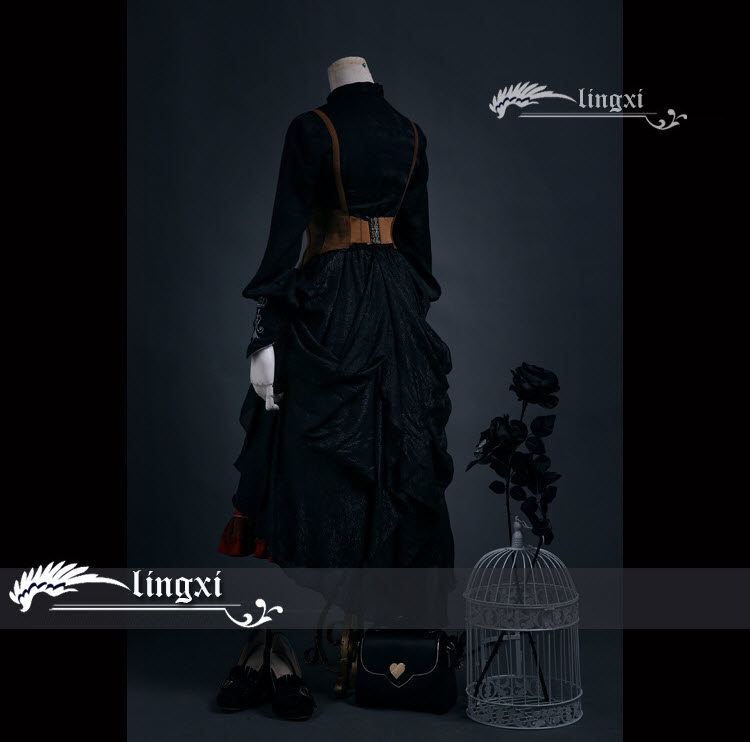 Lingxi -Back To Victorian Era- Gothic Ouji Lolita Embroidery Corset ...