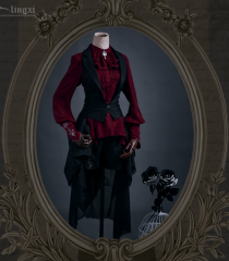 Lingxi -Back To Victorian Era- Gothic Ouji Lolita Vest with Overlay