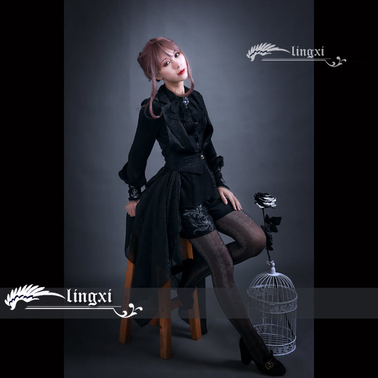 Lingxi -Back To Victorian Era- Ouji Lolita Embroidery Short Pants