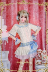 Ichigomikou -Pepe- Jacquard Cotton Sweet Lolita Blouse and Bloomers Set