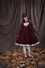 Fairytale Town Frilled Peter Pan Collar Sweet Lolita High Waist OP Dress