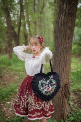 Yolanda -Fleurs et écho- Classic Heart Shaped Lolita Handbag