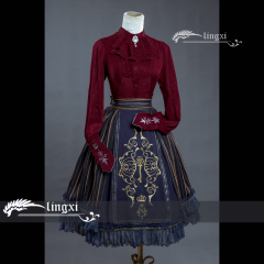 LingXi -Royal Academy- Vintage Classic Embroidery Lolita Skirt