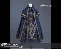 LingXi -Royal Academy- Vintage Classic Embroidery Lolita Cape