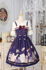 Honey Honey -The Library of the Cats- Sweet Lolita Jumper Dress