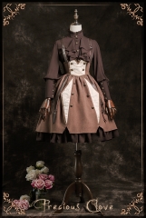 Precious Clove -The Gentle Knight- Vintage Lolita High Waist Skirt with Shoulder Straps
