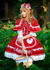Little Red Riding Hood Sweet Lolita JSK, Cape and Apron Set