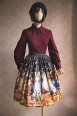 Proteus -Autumn Cats- Micro Velvet Lolita Skirt