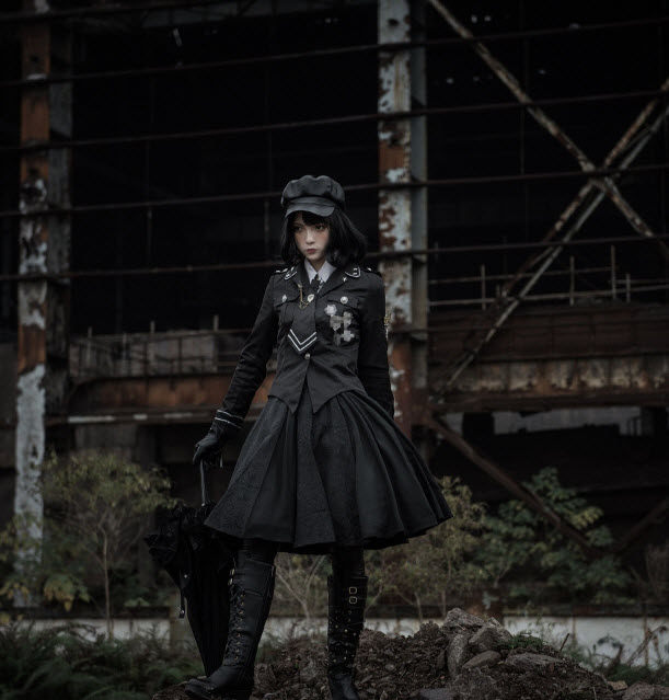 Your Highness -The Vow- Military Gothic Lolita Skirt