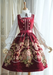 Surface Spell -Spring Flowers- Vintage Classic Lolita Jumper Dress