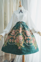 Surface Spell -Spring Flowers- Vintage Classic Lolita Skirt