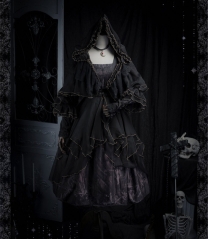 ZJ Story -The Graveyard of the Dragons- Gothic Lolita Outlayer Dress with Hood