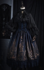 ZJ Story -The Graveyard of the Dragons- Gothic Lolita High Waist Corset Skirt
