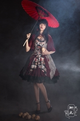 Quaint Lass -The Wonderland of the Cranes- Qi Lolita OP Dress