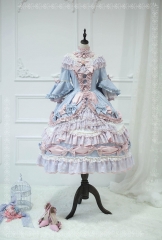 ZJ Story -The Whisper of Versailles- Vintage Classic Lolita OP Dress (Removable Underskirt Version)