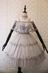 The Nine Songs -Go On A Picnic- Vintage Classic Lolita Jumper Dress (Including Detachable Sleeves) - SAME DAY SHIPPING
