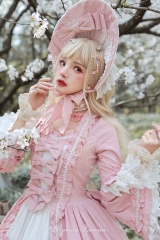 Hinana -Rococo- Vintage Classic Lolita Bonnet and Choker (Ready In Stock)