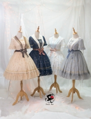 Fantastic Wind -The Little Stars- High Waist Sailor Lolita OP Dress