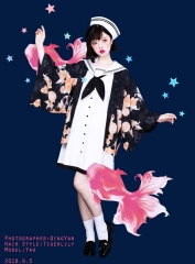 Pretty Rock Baby -The Gold Fishes- Wa Lolita Haori (Kimono Style Top)