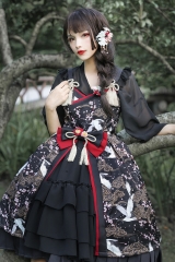 Yotsuba -The Spring Cranes- Wa Lolita Jumper Dress Version I