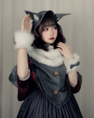 Magic Potion -Grey Wolf and Little Red Riding Hood- Lolita Cape with Hood
