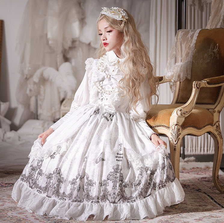 Doris Night -Perfume Bottles- Vintage Classic Lolita Jumper Dress