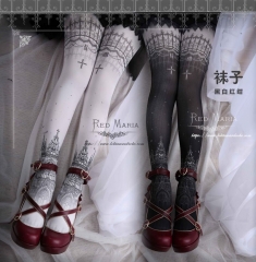 Red Maria -The Snowy Church- Gothic Lolita Tights